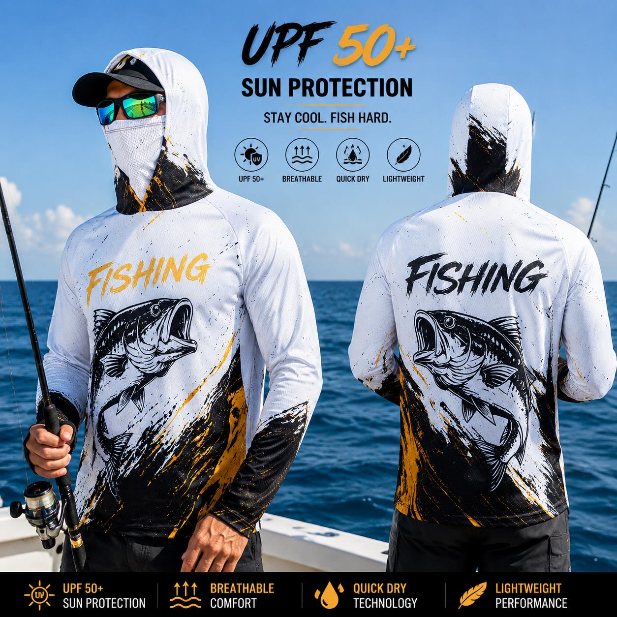 Sweat-shirt de pêche pour homm - Fishing Hoodie avis et prix